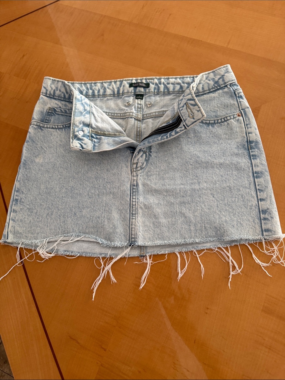 Wild fable Light Wash Denim Mini Skirt -size 6